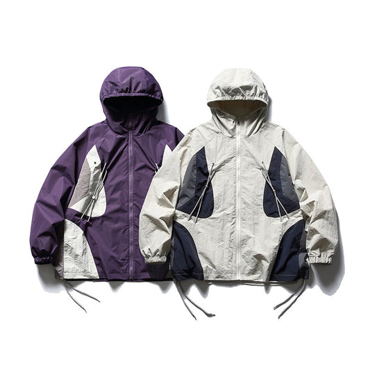 Men's Fashionable Color Contrast Japanese Retro Coat