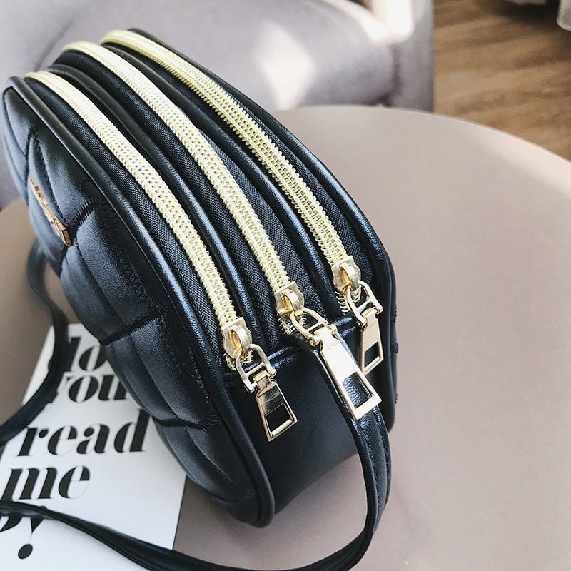 Korean Retro Fashion Multi-layer Small Square Bag