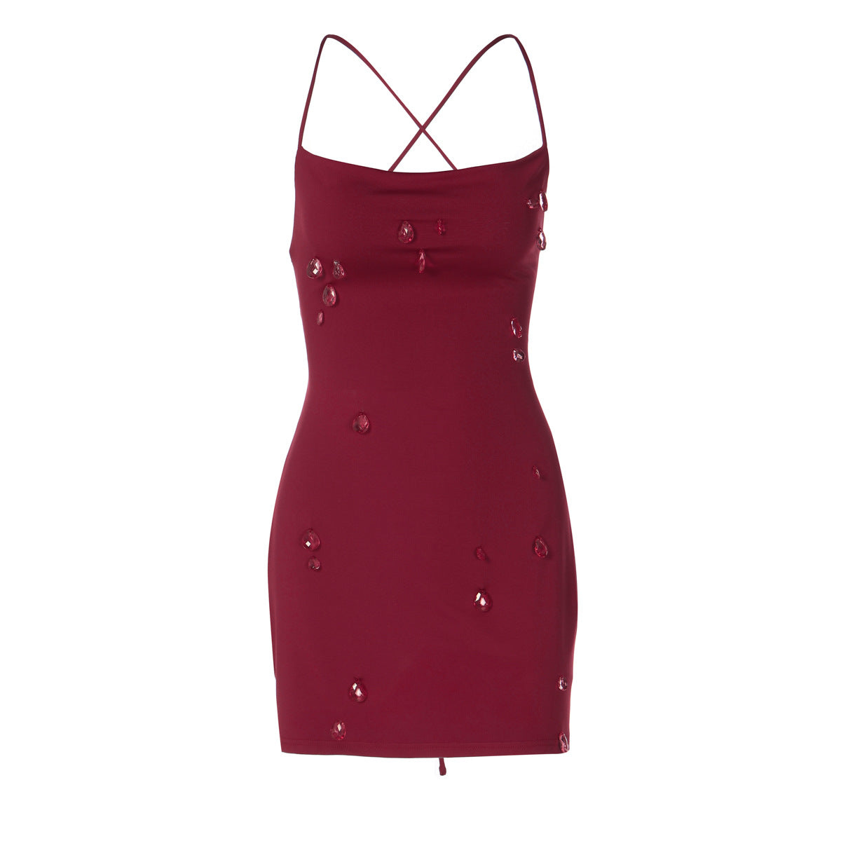 Sequined Teardrop-embellished Bodycon Dress