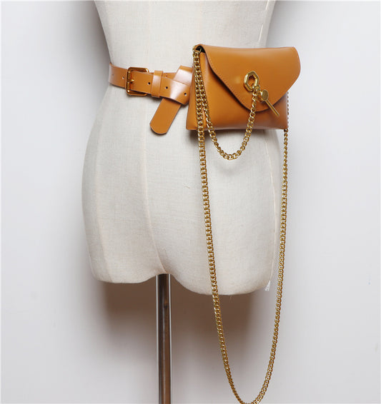 Mobile Phone Messenger Bag With Chain Detachable Belt