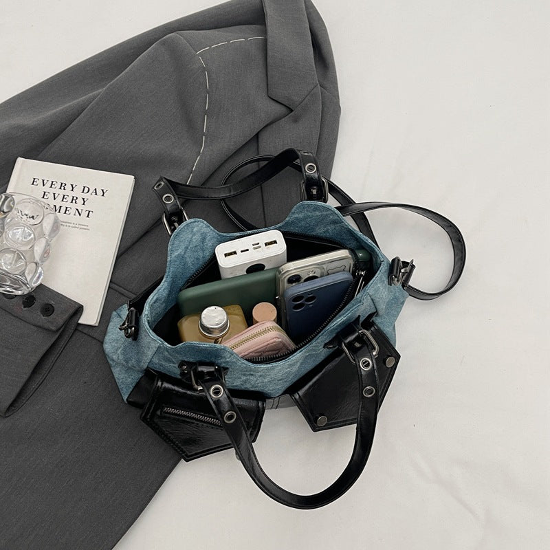 Dame Skuldertaske med Stor Kapacitet Håndbåren Crossbody Taske til Kvinder