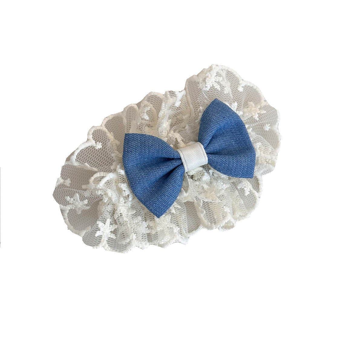 Lace Denim Blue Bow Barrettes Hairpin