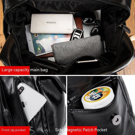 Men's Fashion Casual Solid Color Travel Handbag