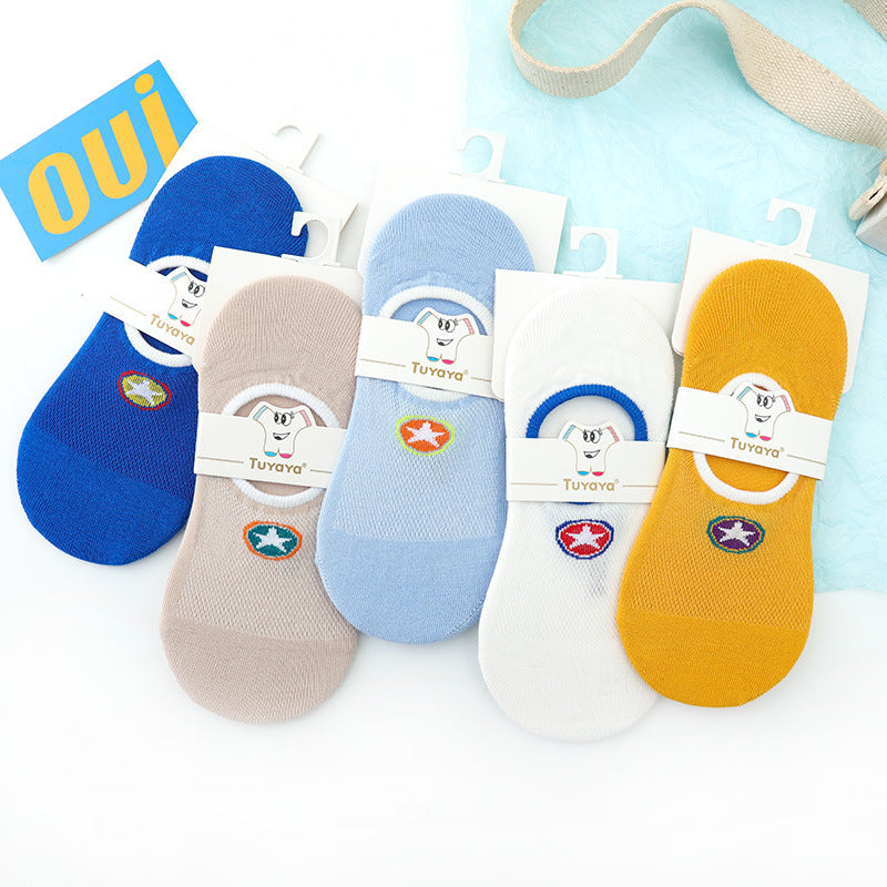 Shallow Mouth Silicone Casual Cartoon Boat Socks Socks
