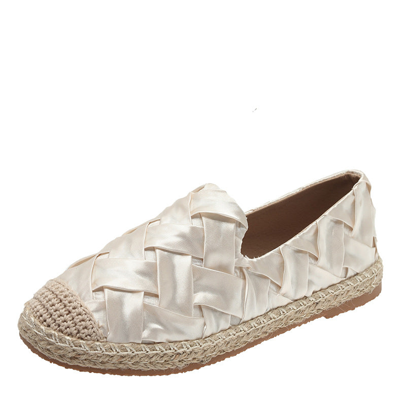 Women's Fashionable Woven Flat Lazy Shoes