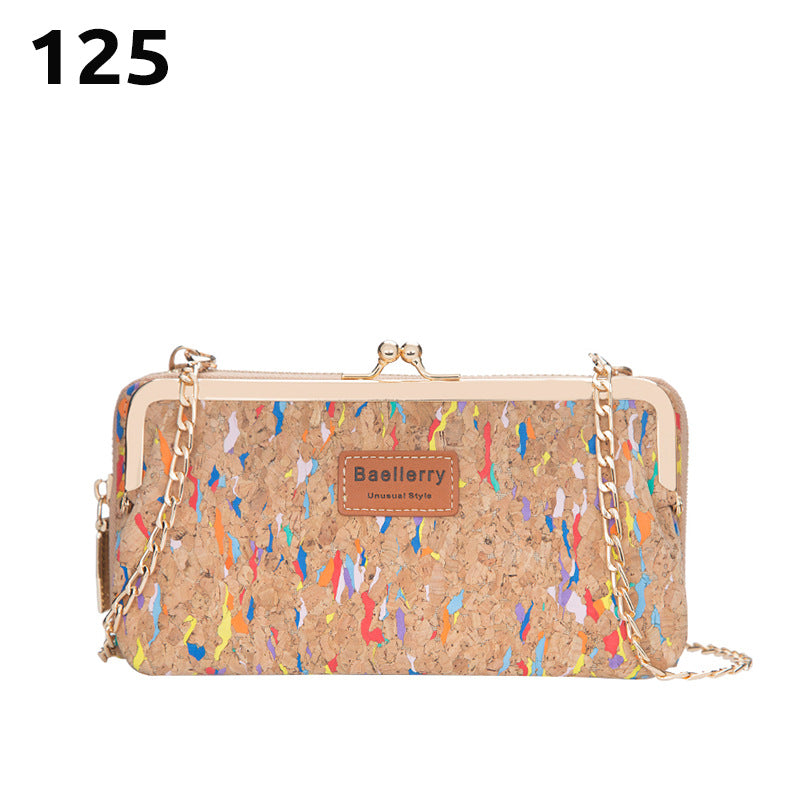 Women's Fashion Cross Section Print Multifunctional Zipper Shoulder Crossbody Bag