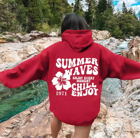 European Code Fashion Letter Hip Hop Hooded Sweater Printing Women