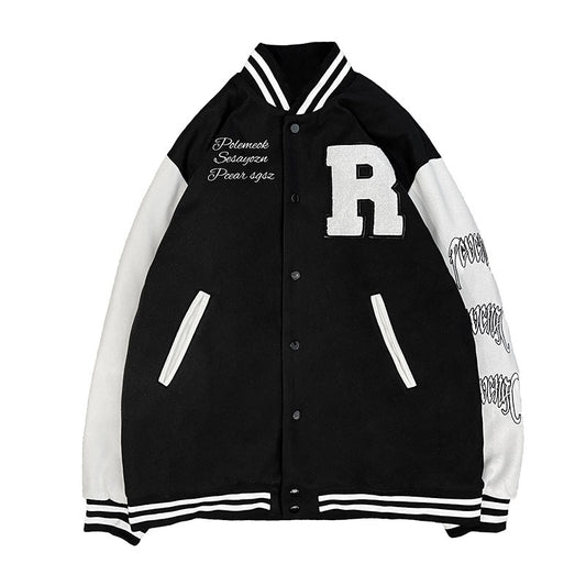 Coat Men's Hong Kong Style Trendy Brand Ins Loose Sports Baseball Uniform Harajuku Style Retro Casual Jacket Top