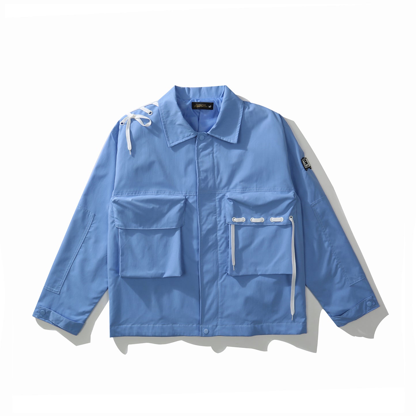 Fashionable Men's Suspenders Functional Tooling Wind Jacket