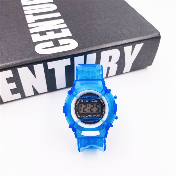Children's jelly cartoon electronic watch multicolor
