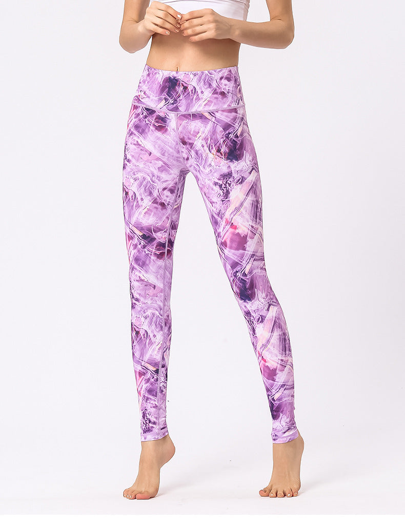 Nye mønstrede yogaleggings