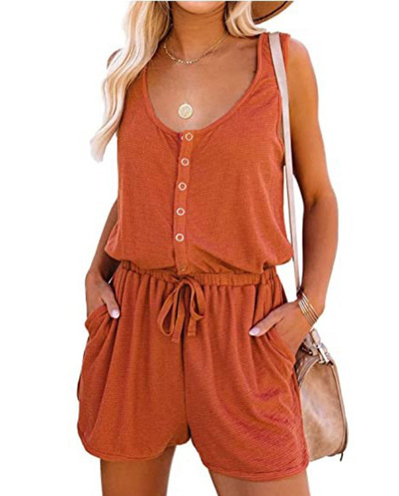 Casual Loose Fitting Wide Leg Shorts With Waistband And Tie Up