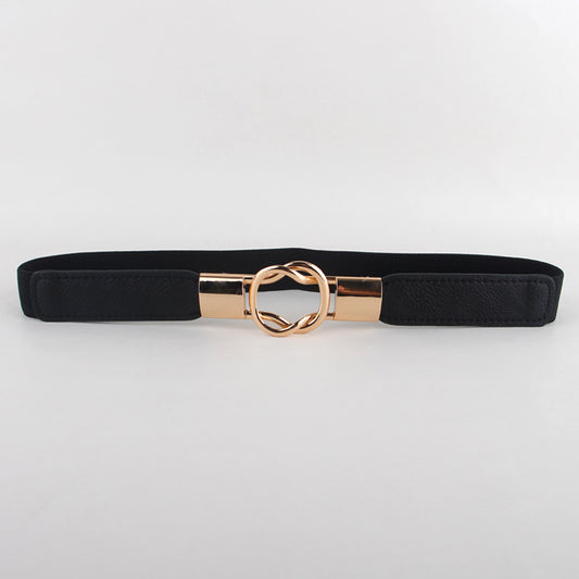 Fashion Buckle Elastic Thin Belt