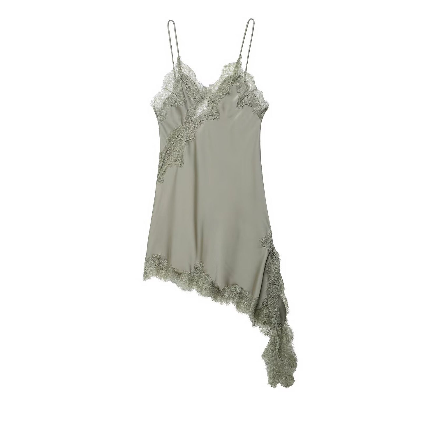 Asymmetric Lace Camisole Dress For Women