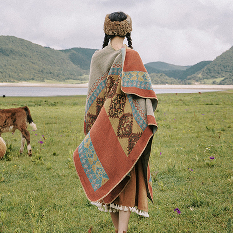 Ethnic Style Warm Wear Lunch Break Talma