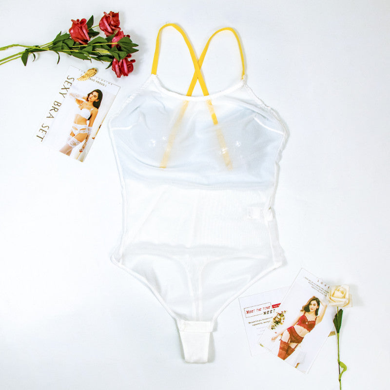 New Sexy Lace Slim-fit Jumpsuit Mesh Transparent Underwear For Women