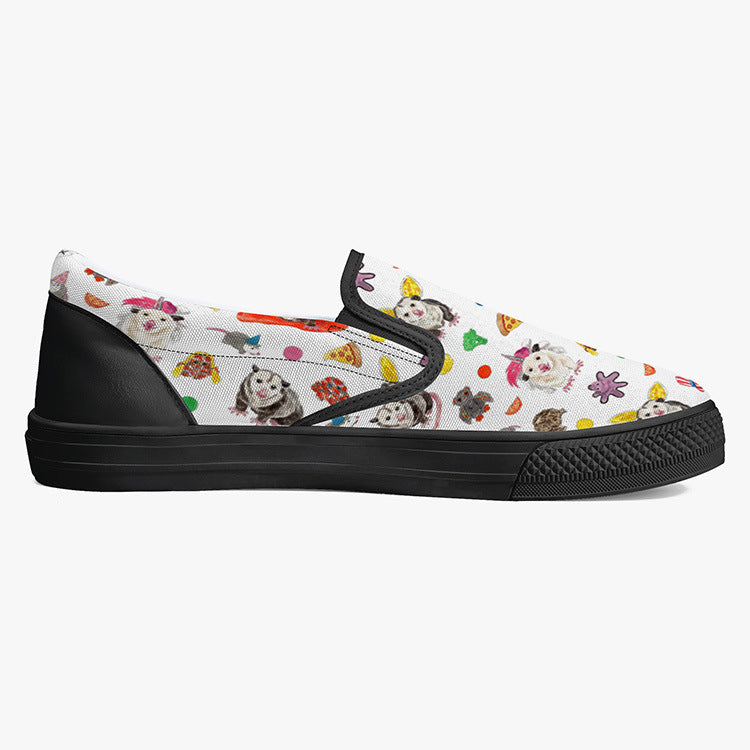 Low-top Lace-up Platform Round-toe Canvas Canvas Shoes