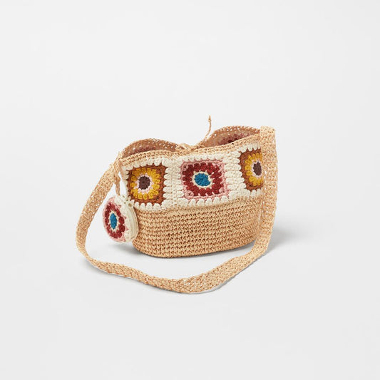 Crochet Straw Bag One Shoulder Crossbody