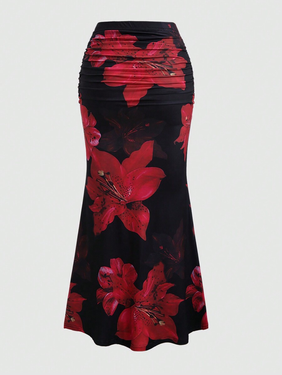 Line Skirt Leisure Vacation Long Women's Clothing