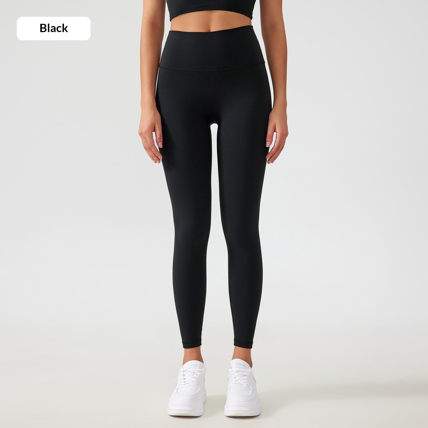One Size Fits All Nude-Feel High-Waist Yoga Pants Tummy-Control Hip-Lifting For Fitness
