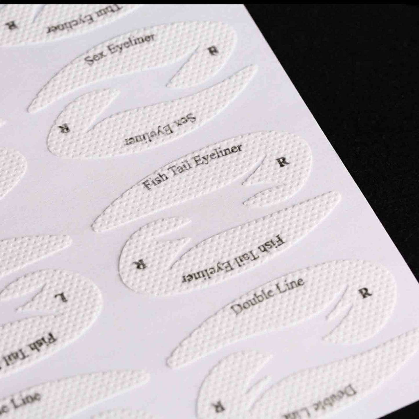 Eyeliner Makeup Template Stickers 4 Cards Pack