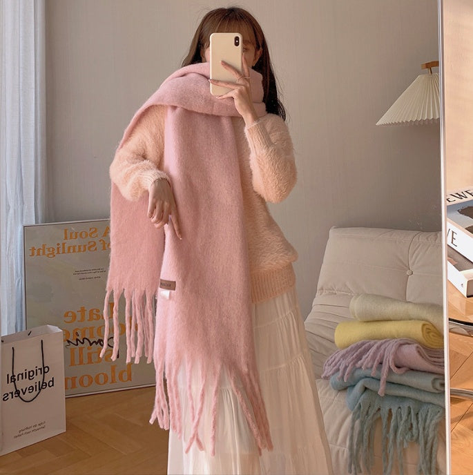 Fashion Long Shawl Student Solid Color Versatile Scarf