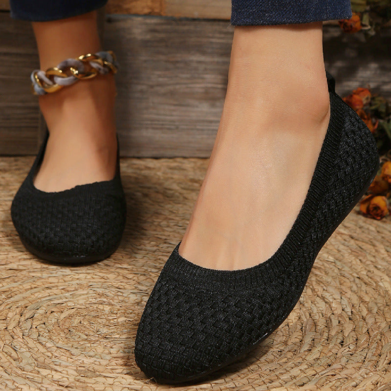 Women's Round Toe Comfortable Soft Sole Shallow Mouth Shoes