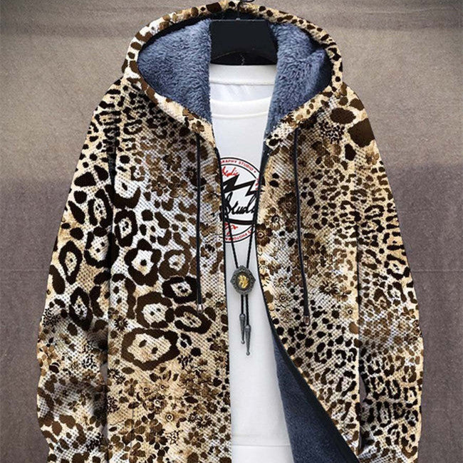 Men's Plush Thick Loose Long Sleeve Coat Cardigan