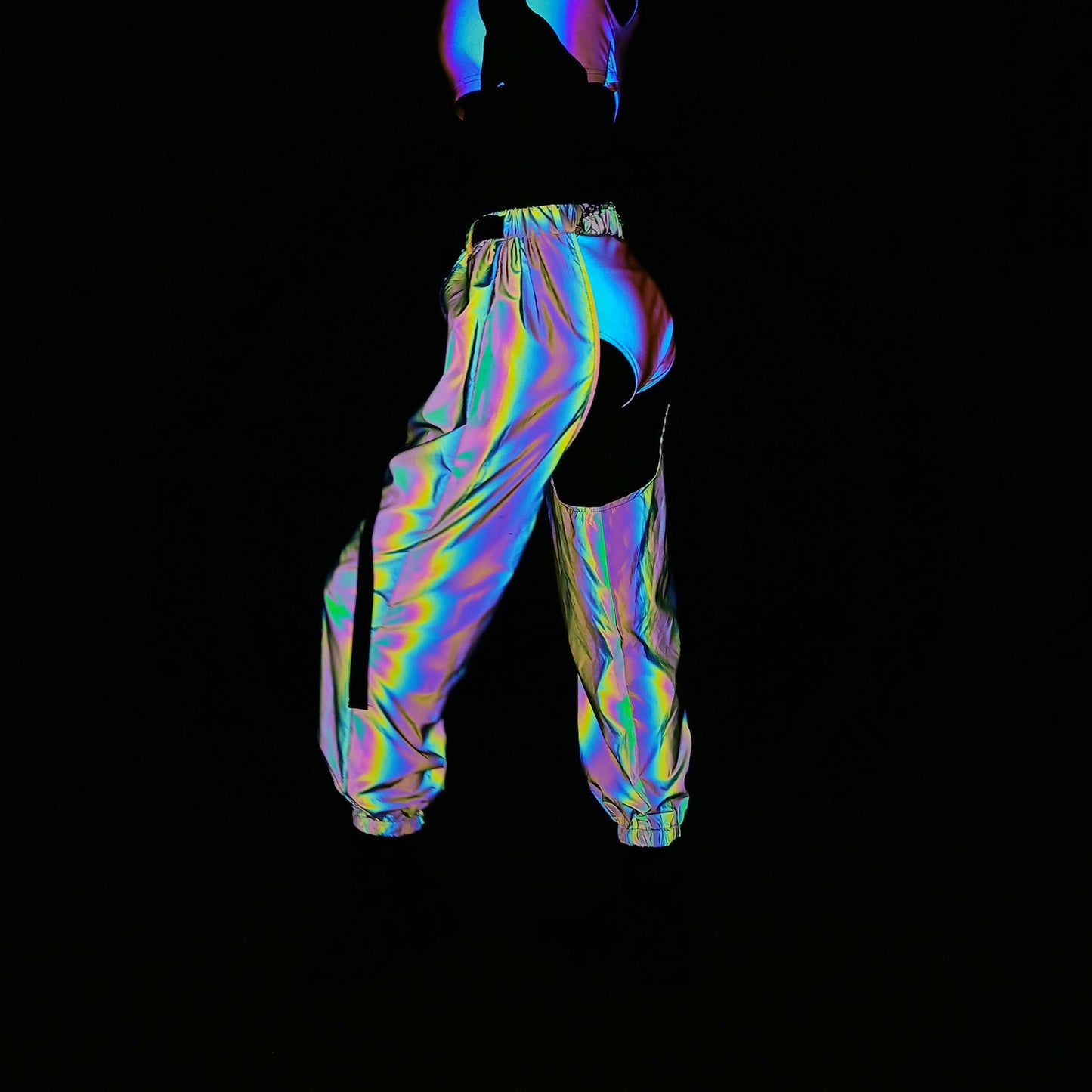 Women's Street Fashion Colorful Reflective Pants