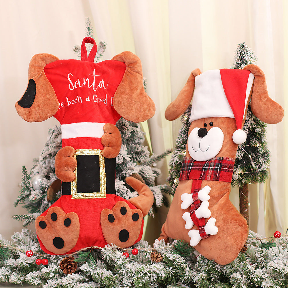 Christmas Tree Cartoon Cat And Dog Candy Bag