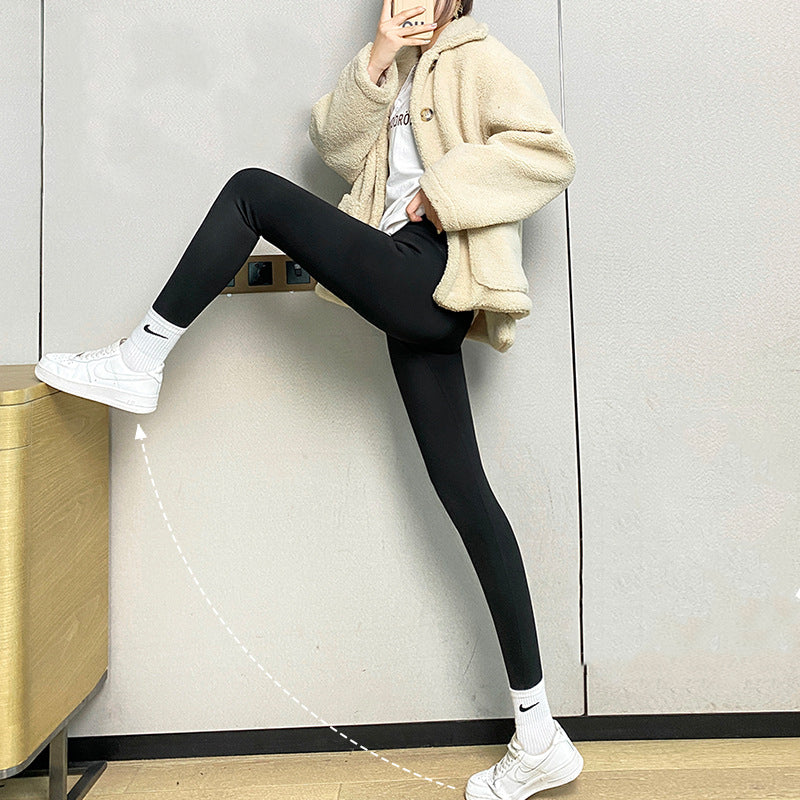 High Waisted Abdomen And Thickened Hip Leggings