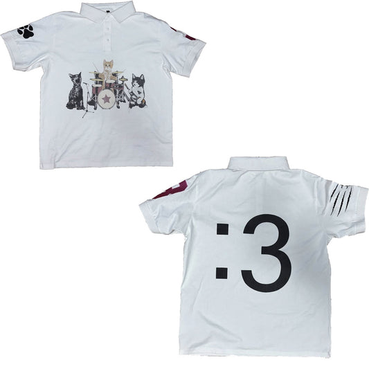 Short-sleeved Polo Shirt T-shirt Printed Pattern Top