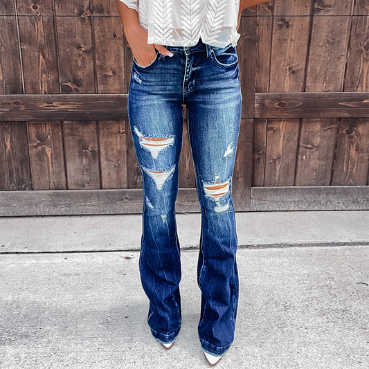 Damejeans Elegante Ripped Casual Bukser