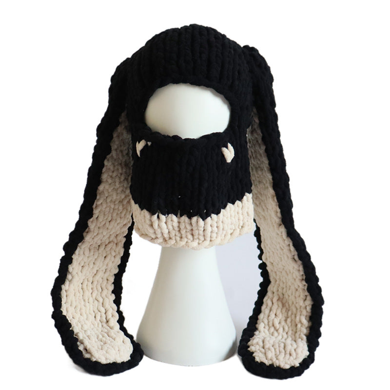 Big Rabbit Ear Woven Thickened Mask