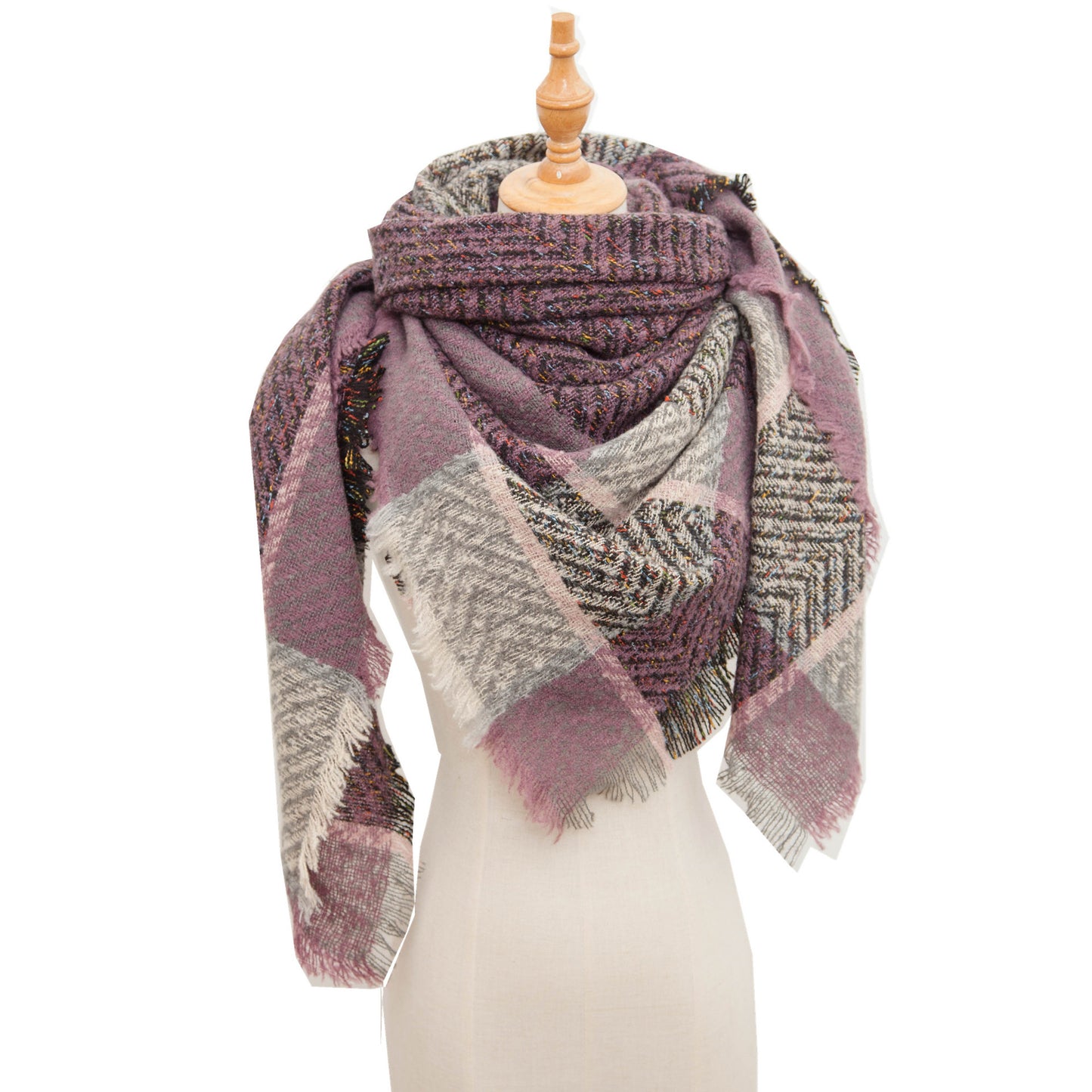 Shawl Scarf Autumn And Winter Large Plaid Triangle