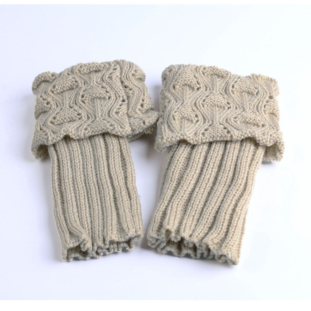 Hollow leg boot cover woolen leg cover warm decoration