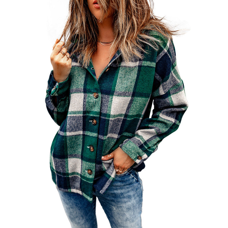 Women's Winter Pure Cotton Plaid Jacket