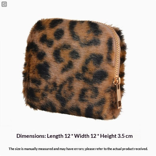 Luxury-Light Ring Pendant Bracelet Multi-Layer Leopard-Print PU Leather Jewelry Organizer Bag