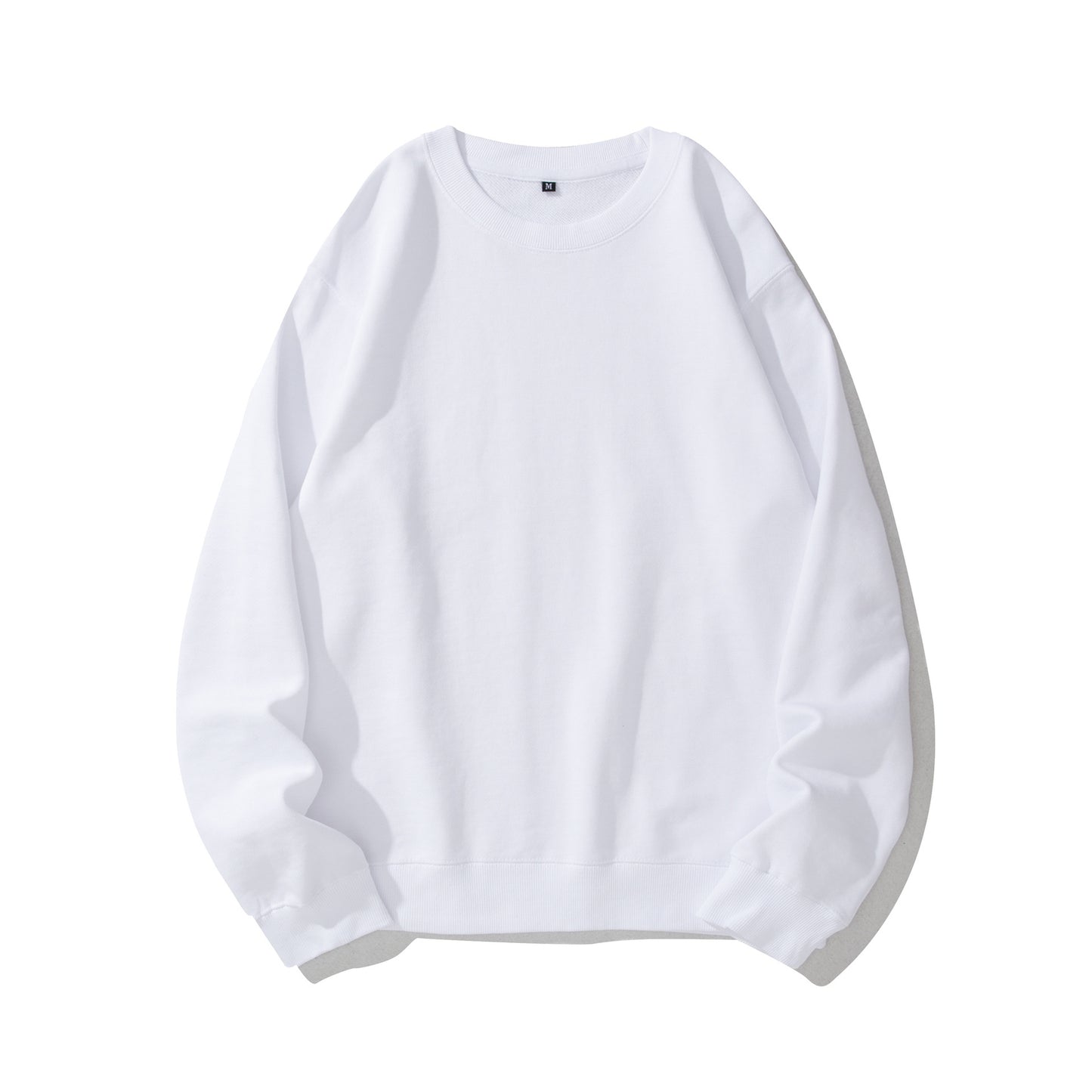 Heavyweight Round Neck Sweater Thickened Terry Solid Color Couple