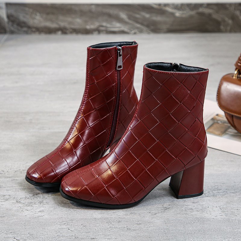 New British Style Foreign Trade Plus Size Fashion Short Boots Thick Heel Fashion Boots