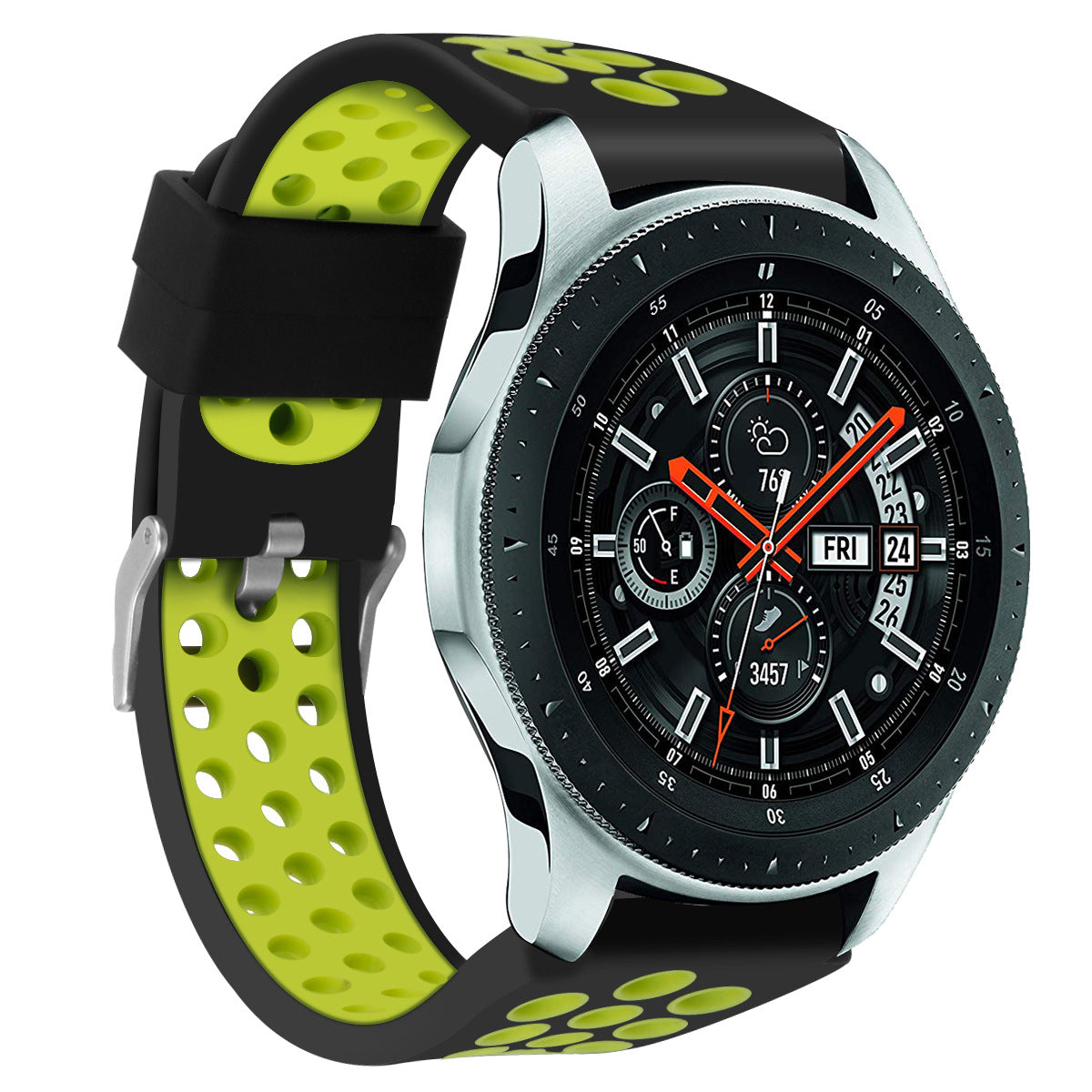 Straight Grain Silicone Sports Watchband Wristband
