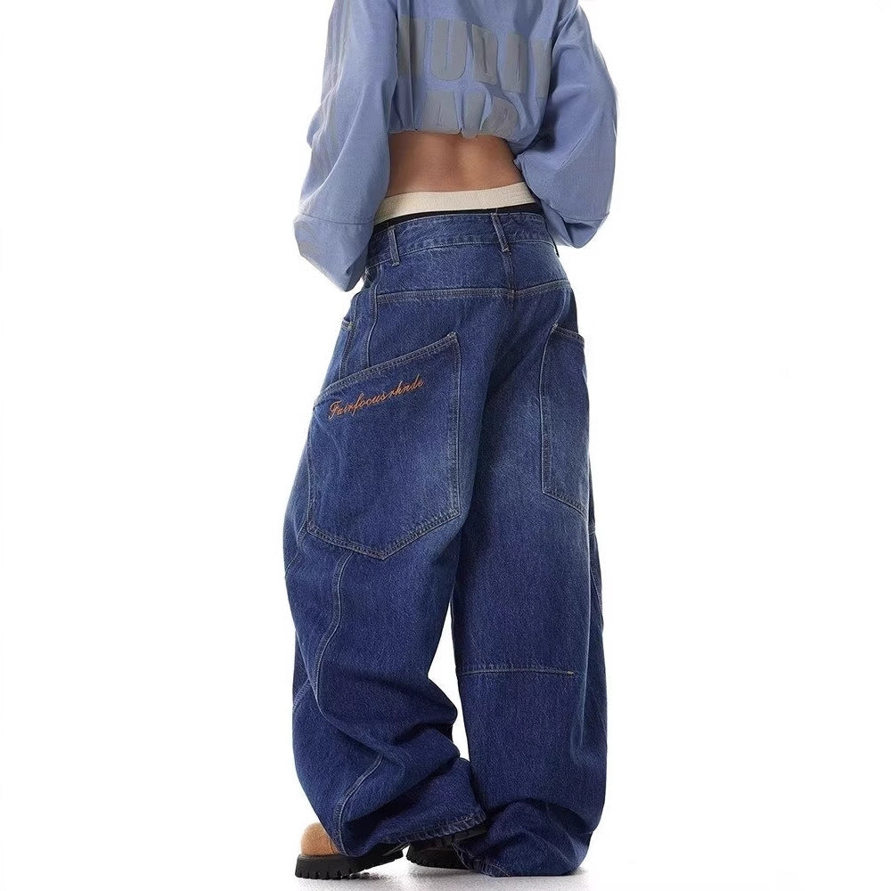 Design Large Pocket Machete Jeans For Men And Women