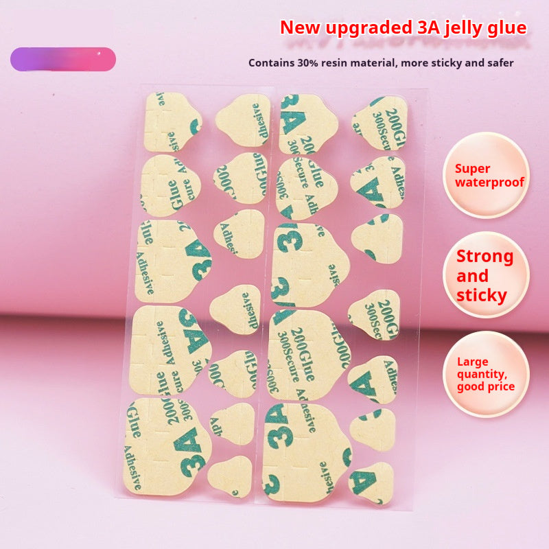 Fake Toe Nail Transparent Jelly Glue Waterproof Super Sticky Ultra-thin