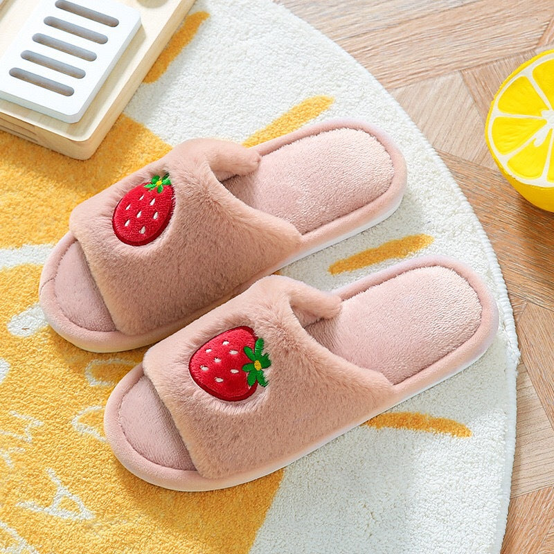 Plush Slippers Cute Home Warm And Non-slip