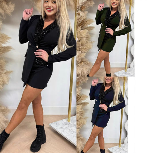 Eksklusiv Stilet Kvinders Sammenføjet Paillet Jumpsuit-Nederdel