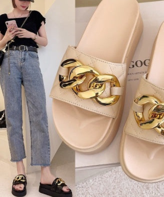 Female Fashion Sponge Cake Fairy Slippers