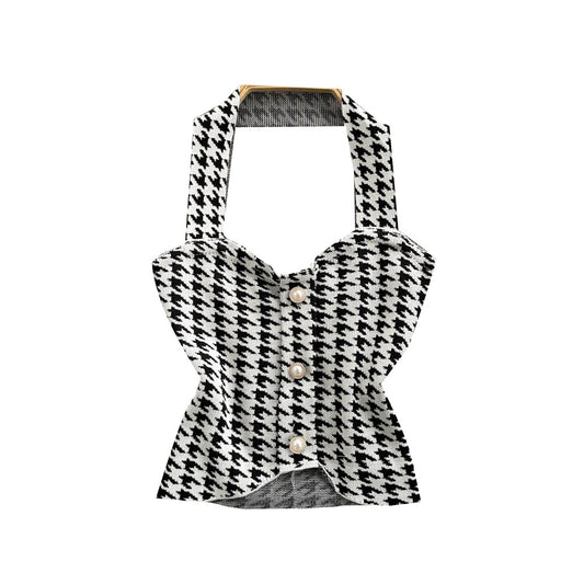 Women's Temperament Halterneck Short Vest