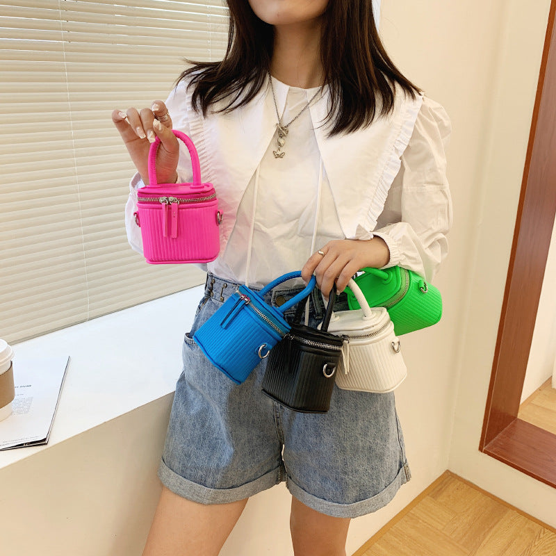 Textured Small Bag Female Hand Bag Western Style One-shoulder Diagonal Small Square Bag