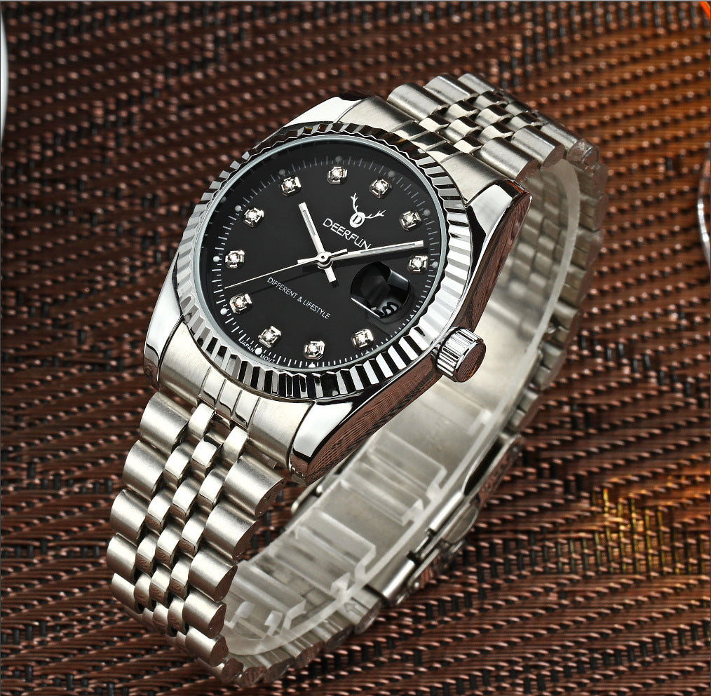 Shell watch with diamonds