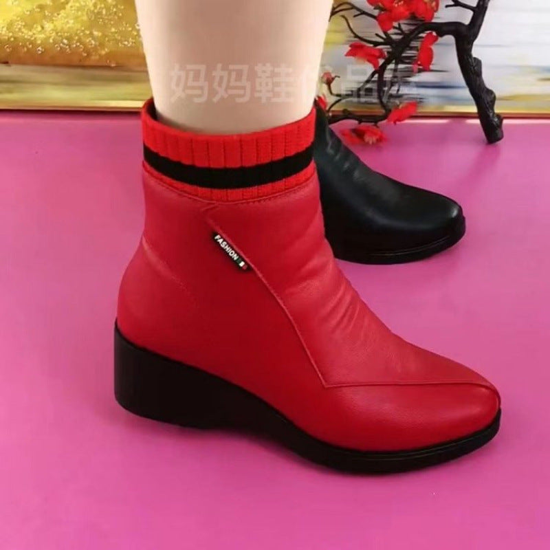 Wholesale Adult Soft Leather Women's Ankle Boots
